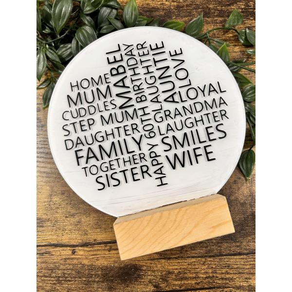 Personalized Word Art Sign