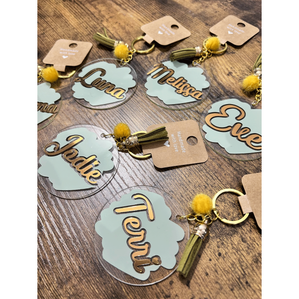 Name Keyring Bridesmaid Gift/Birthday