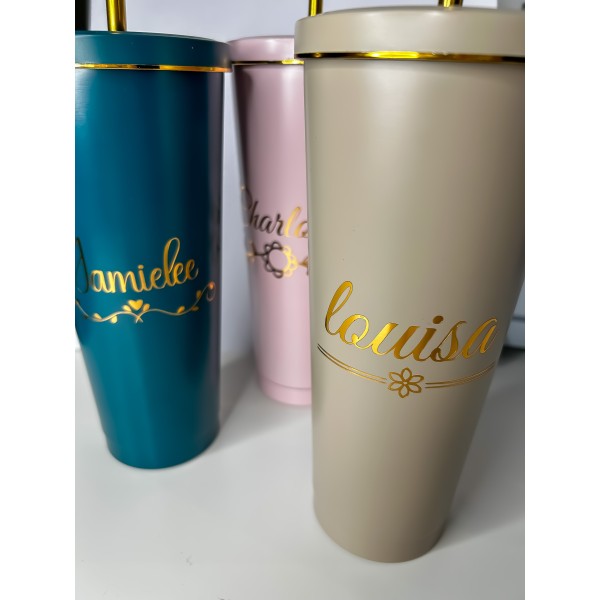 Gold Name With Accent Insulated Tumbler