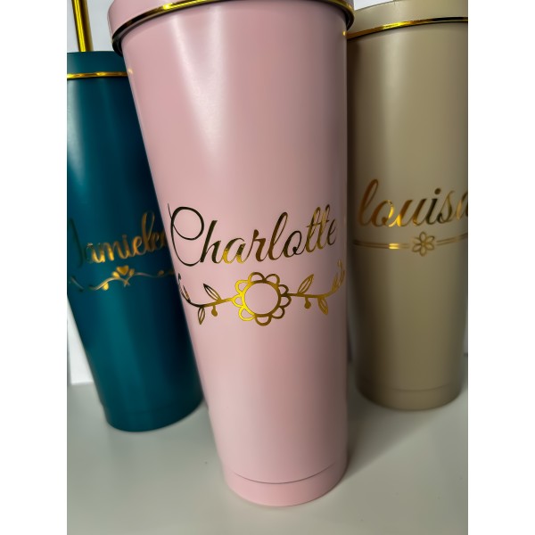 Gold Name With Accent Insulated Tumbler