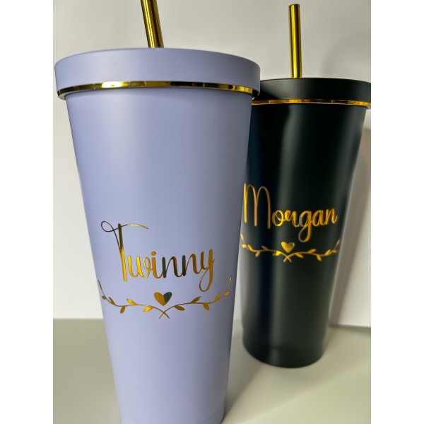 Gold Name With Accent Insulated Tumbler