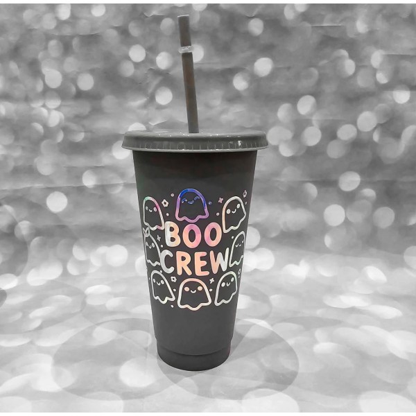 Halloween Tumbler with Lid, Trick or Treat Cup, Spooky Tumbler, Beverage Holder, Fall Drinkware