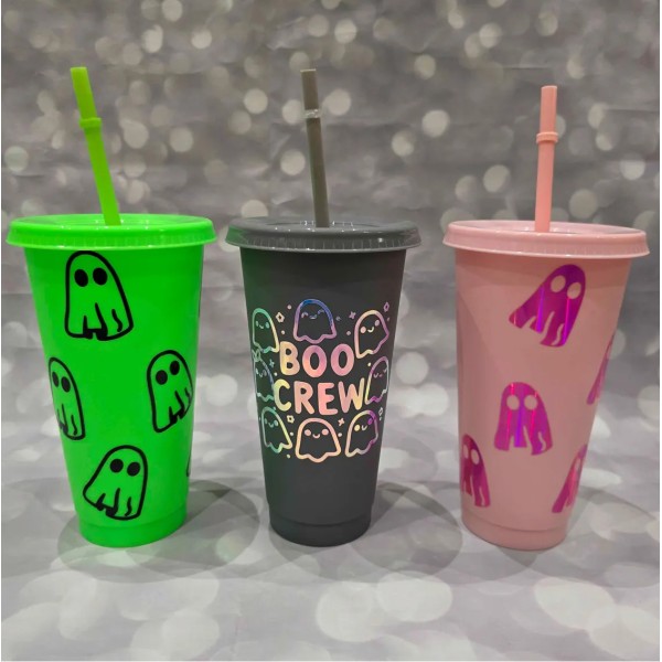 Halloween Tumbler with Lid, Trick or Treat Cup, Sp...